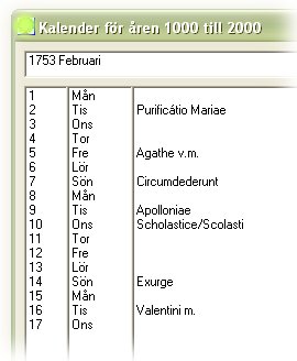 Februari 1753 var bara 17 dagar kort.